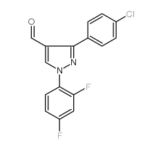 3-(4-chlorophenyl)-1-(2,4-difluorophenyl)-1h-pyrazole-4-carbaldehyde structure