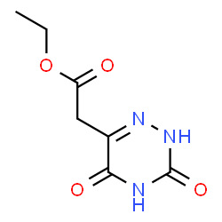 ethyl (3,5-dioxo-2,3,4,5-tetrahydro-1,2,4-triazin-6-yl)acetate structure