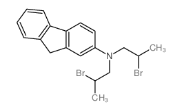 N,N-bis(2-bromopropyl)-9H-fluoren-2-amine structure