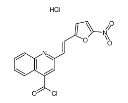 2-(2-(5-nitrofuran-2-yl)vinyl)quinoline-4-carbonyl chloride hydrochloride结构式