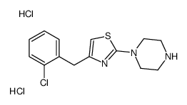 4-[(2-chlorophenyl)methyl]-2-piperazin-1-yl-1,3-thiazole,dihydrochloride结构式