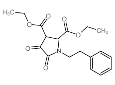 diethyl 4,5-dioxo-1-phenethyl-pyrrolidine-2,3-dicarboxylate structure