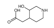 4-Piperidineacetic acid, 3-hydroxy- (9CI)结构式