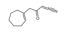 1-(cyclohept-1-en-1-yl)-3-diazopropan-2-one Structure