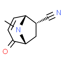 8-Azabicyclo[3.2.1]oct-3-ene-6-carbonitrile,8-methyl-2-oxo-,(1R,5R,6R)-rel-(9CI)结构式