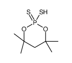 4,4,6,6-tetramethyl-2-sulfanyl-2-sulfanylidene-1,3,2λ5-dioxaphosphinane结构式