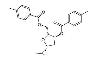 methyl 2-deoxy-3,5-di-O-p-toluoyl-β-D-erythropentofuranoside结构式