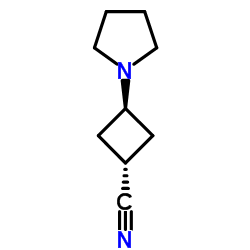 Cyclobutanecarbonitrile,3-(1-pyrrolidinyl)-,trans-(9CI) picture