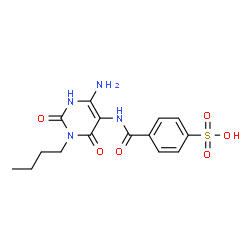 Benzenesulfonic acid,4-[[(4-amino-1-butyl-1,2,3,6-tetrahydro-2,6-dioxo-5-pyrimidinyl)amino]carbonyl]- Structure