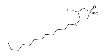 4-dodecylsulfanyl-1,1-dioxothiolan-3-ol结构式