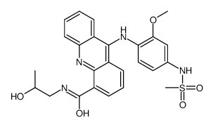 N-(2-hydroxypropyl)-9-[4-(methanesulfonamido)-2-methoxyanilino]acridine-4-carboxamide Structure