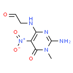 Acetaldehyde, [(2-amino-1,6-dihydro-1-methyl-5-nitro-6-oxo-4-pyrimidinyl)amino]- (8CI)结构式