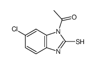 1-(6-chloro-2-mercapto-1H-benzo[d]imidazol-1-yl)ethan-1-one结构式