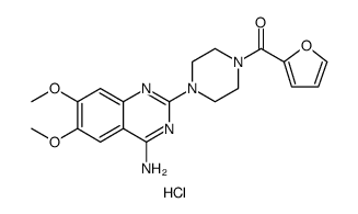 Methanone, [4-(4-amino-6,7-dimethoxy-2-quinazolinyl)-1-piperazinyl]-2-furanyl-, hydrochloride Structure