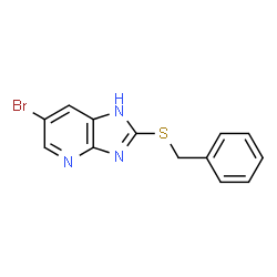 1H-IMIDAZO[4,5-B]PYRIDINE,6-BROMO-2-[(PHENYLMETHYL)THIO]-结构式