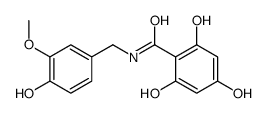 2,4,6-trihydroxy-N-[(4-hydroxy-3-methoxyphenyl)methyl]benzamide结构式