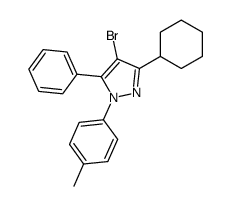 4-bromo-3-cyclohexyl-1-(4-methylphenyl)-5-phenylpyrazole Structure