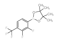 2-(2, 3-二氟-4-(三氟甲基)苯基)-4, 4, 5, 5-四甲基-1, 3, 2-二氧硼杂环戊烷结构式