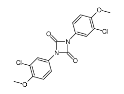 1,3-bis(3-chloro-4-methoxyphenyl)-1,3-diazetidine-2,4-dione Structure