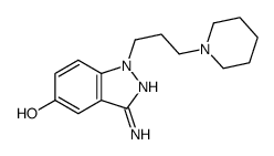 3-amino-1-(3-piperidin-1-ylpropyl)indazol-5-ol结构式