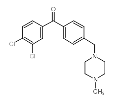 3,4-DICHLORO-4'-(4-METHYLPIPERAZINOMETHYL) BENZOPHENONE结构式