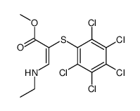 methyl α-[(pentachlorophenyl)-sulphenyl]-β-ethylamino-acrylate结构式