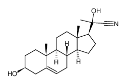 3β,20-dihydroxy-23,24-dinor-20ξH-chol-5-ene-21-nitrile Structure