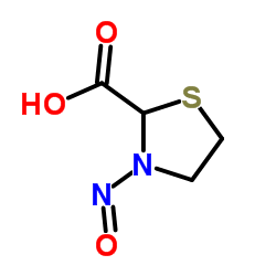 3-Nitroso-1,3-thiazolidine-2-carboxylic acid structure