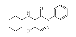 3(2H)-Pyridazinone, 5-chloro-4-(cyclohexylamino)-2-phenyl结构式