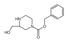 (S)-benzyl 3-(hydroxymethyl)piperazine-1-carboxylate structure