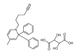 1-(4-cyanobutyl)-gamma-methyl-alpha,alpha-diphenylpyridinium hydrogen [R-(R*,R*)]-tartrate structure