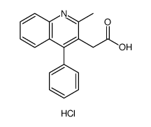 3-Quinolineacetic acid, 2-methyl-4-phenyl-, hydrochloride Structure