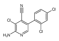 2-amino-3-chloro-5-(2,4-dichlorophenyl)pyridine-4-carbonitrile Structure