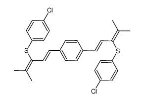 1,4-bis[3-(4-chlorophenylsulfanyl)-4-methylpenta-1,3-dienyl]benzene Structure