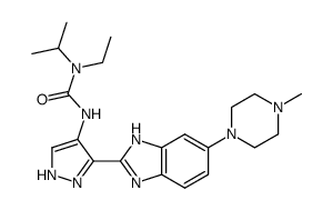 1-Ethyl-1-isopropyl-3-{3-[6-(4-methyl-piperazin-1-yl)-1H-benzimidazol-2-yl]-1H-pyrazol-4-yl}urea Structure