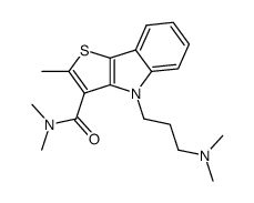 4-(3-Dimethylamino-propyl)-2-methyl-4H-thieno[3,2-b]indole-3-carboxylic acid dimethylamide结构式