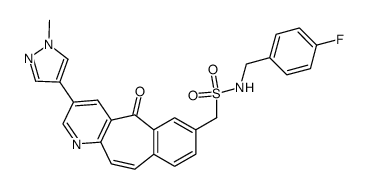 N-(4-fluorobenzyl)-1-[3-(1-methyl-1H-pyrazol-4-yl)-5-oxo-5H-benzo[4,5]-cyclohepta[1,2-b]pyridin-7-yl]methanesulfonamide Structure