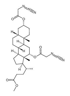 methyl 3,7,12-trideoxy-3α,12α-bis(2-azidoacetyloxy)cholate Structure