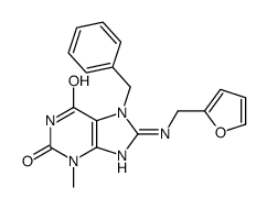 7-benzyl-8-(furan-2-ylmethylamino)-3-methylpurine-2,6-dione结构式