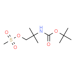 tert-butyl N-[1-(methanesulfonyloxy)-2-methylpropan-2-yl]carbamate structure