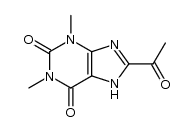 8-acetyl-1,3-dimethyl-3,7-dihydro-purine-2,6-dione Structure