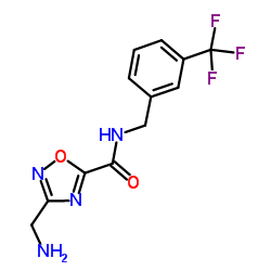 3-(Aminomethyl)-N-[3-(trifluoromethyl)benzyl]-1,2,4-oxadiazole-5-carboxamide Structure