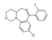 9-chloro-7-(2-fluorophenyl)-3,4,4a,5-tetrahydro-1H-[1,3]oxazino[3,4-a][1,4]benzodiazepine Structure