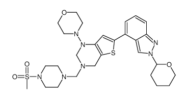 4-(6-((4-(Methylsulfonyl)piperazin-1-yl)Methyl)-2-(2-(tetrahydro-2H-pyran-2-yl)-2H-indazol-4-yl)thieno[3,2-d]pyrimidin-4-yl)Morpholine图片