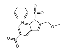 2-(Methoxymethyl)-5-nitro-1-(phenylsulfonyl)-1H-pyrrolo[2,3-b]pyr idine Structure