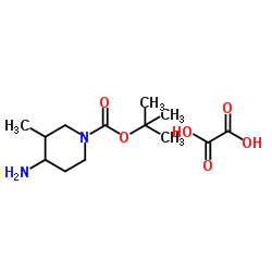 4-Amino-3-methyl-piperidine-1-carboxylic acid tert-butyl ester oxalate Structure