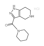 1-Piperidinyl(4,5,6,7-tetrahydro-1H-pyrazolo-[4,3-c]pyridin-3-yl)methanone hydrochloride Structure