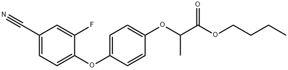 2-(4-(4-氰基-2-氟苯氧基)苯氧基)丙酸丁酯结构式