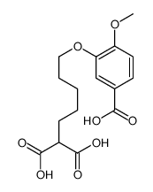 2-[5-(5-carboxy-2-methoxyphenoxy)pentyl]propanedioic acid结构式