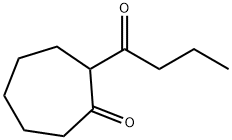 Cycloheptanone, 2-(1-oxobutyl)- Structure